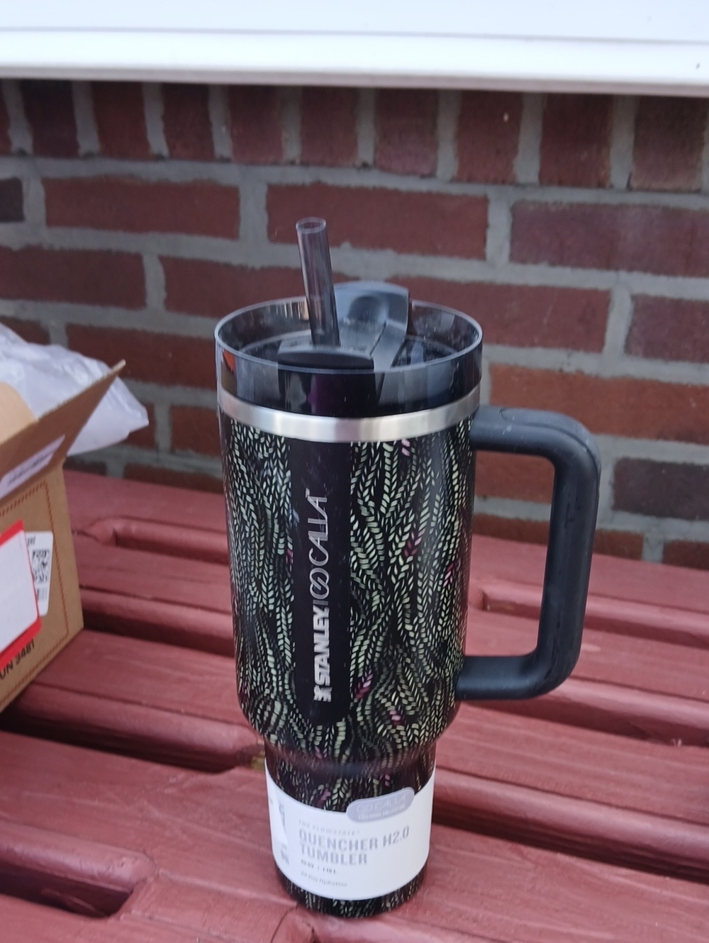 Stanley x Calia Quencher H2.0 40oz Insulated Black Tumbler With Handle